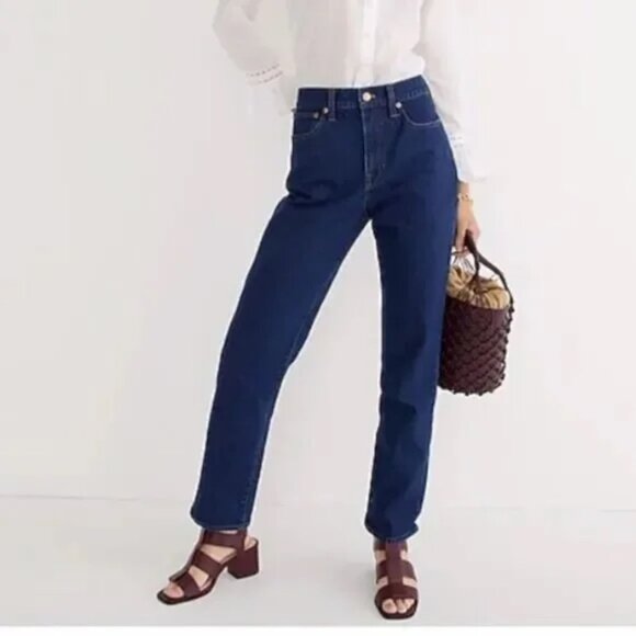 J. Crew High-Rise '90s Classic Straight Jean in Rinse Wash | Size 28 - Picture 1 of 9